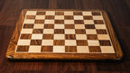 19” GOLDEN ROSEWOOD & MAPLE WOOD CHESSBOARD - 50mm squares