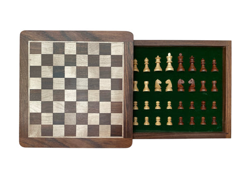 10” FLAT DRAWER TRAVEL MAGNETIC CHESS SET