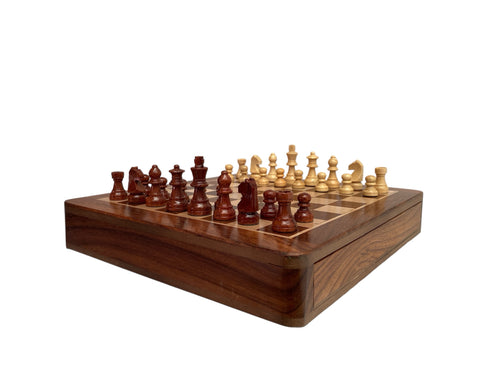 10” FLAT DRAWER TRAVEL MAGNETIC CHESS SET