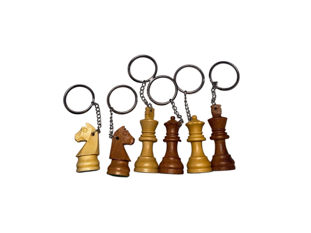 2.5” STAUNTON MAGNETIC CHESS PIECES KEYCHAIN PACK OF 6