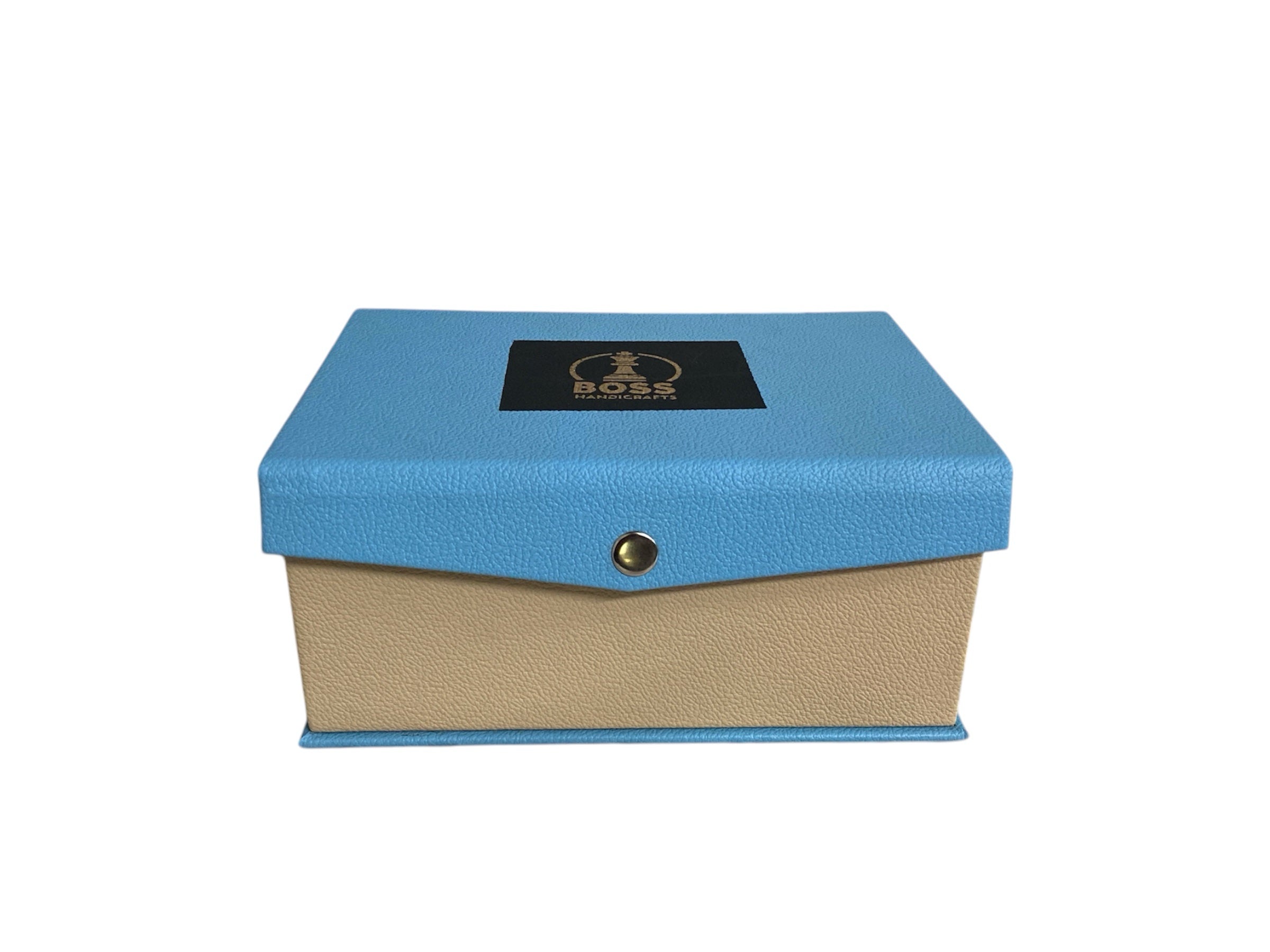 LEATHERETTE STORAGE BOX FOR CHESS PIECES UPTO 4”
