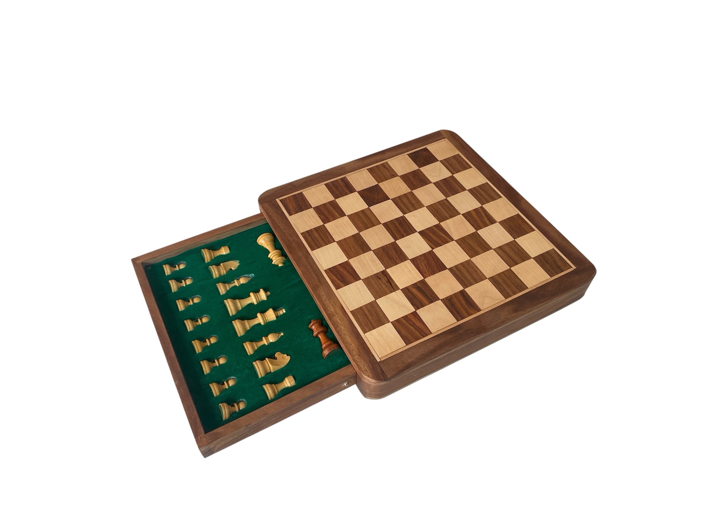12” FLAT DRAWER TRAVEL MAGNETIC CHESS SET