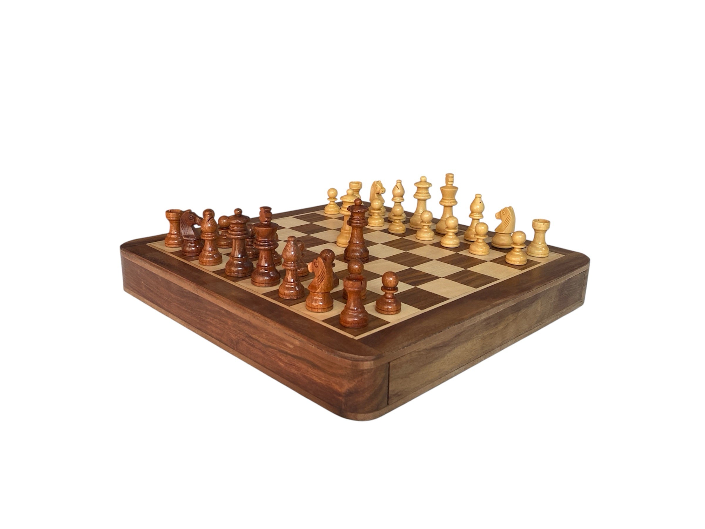12” FLAT DRAWER TRAVEL MAGNETIC CHESS SET
