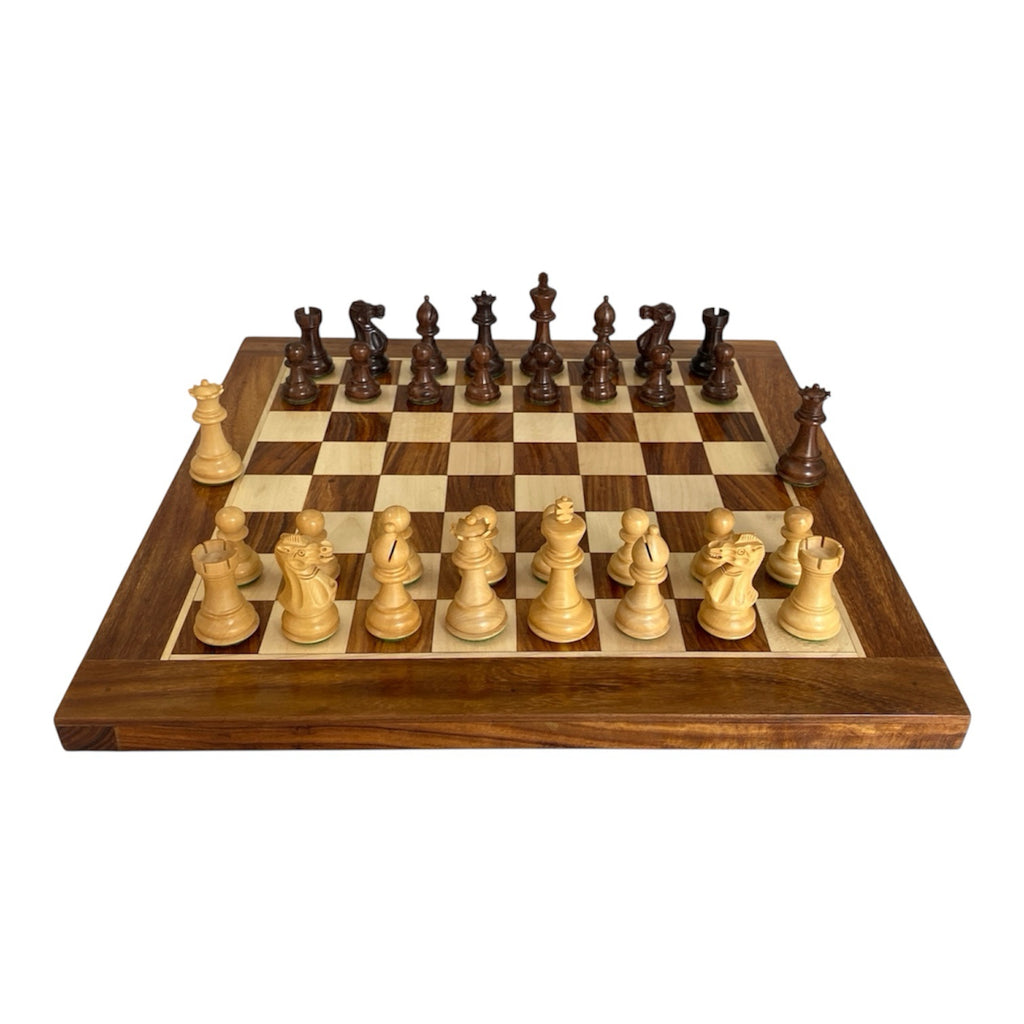 3” ROYAL KNIGHT STAUNTON ROSEWOOD WEIGHTED CHESS PIECES