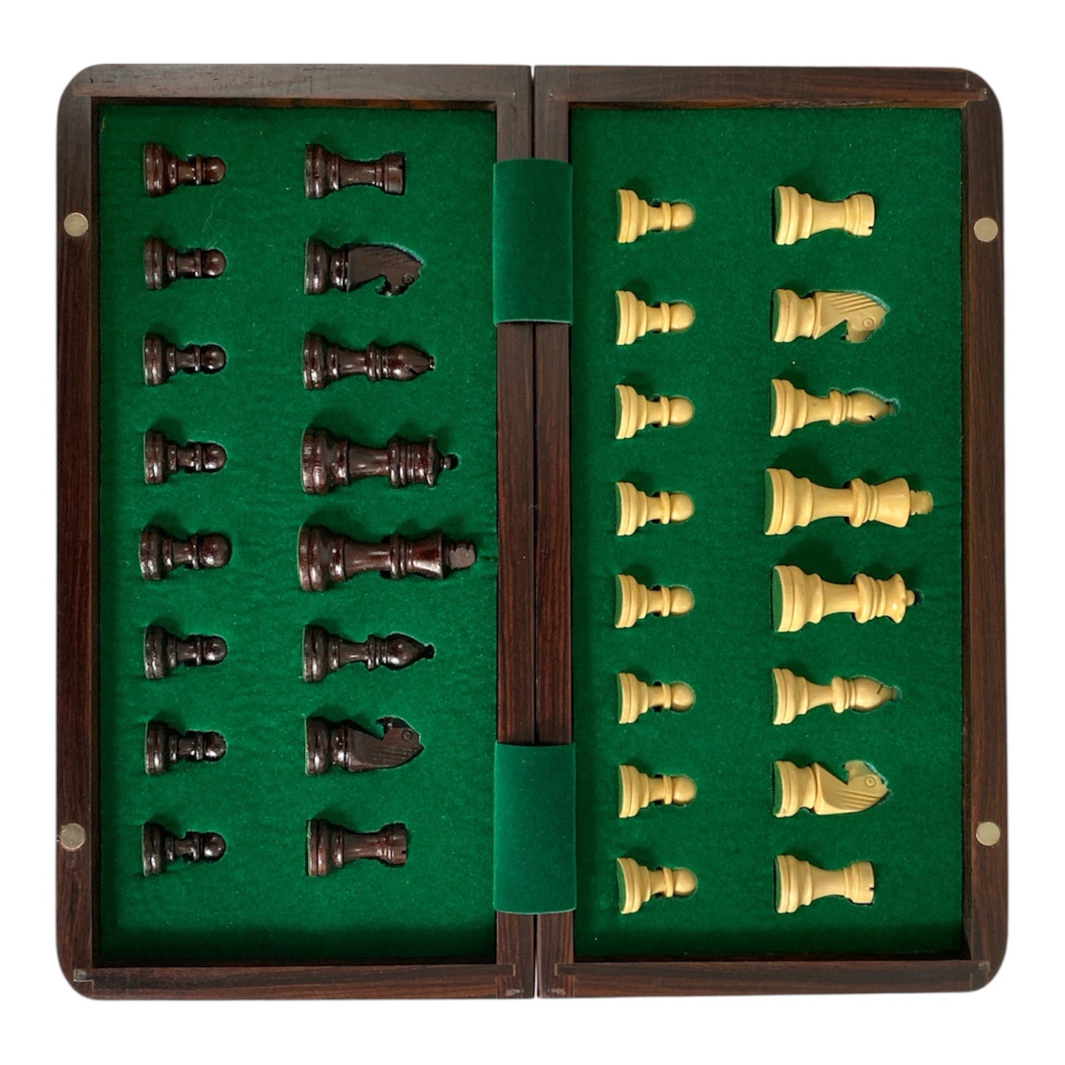 12“ LUXURY ROSEWOOD TRAVEL FOLDING MAGNETIC CHESS SET