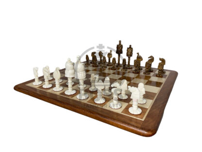 4”CAMEL BONE OWL CHESS PIECES - Image 9