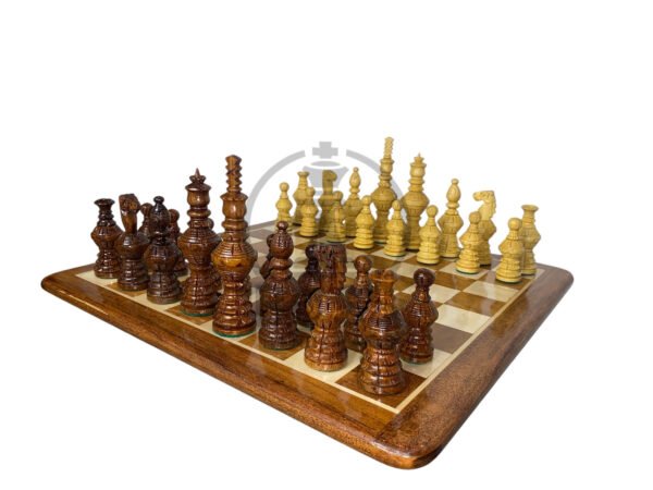 5” HAND CARVED GLOBE SERIES CHESS PIECES - Image 5