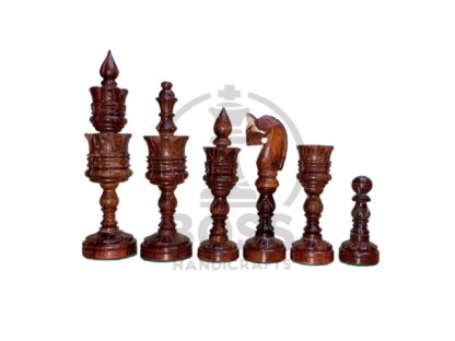 4.75” LOTUS SERIES PADAUK(BUD) WOOD CHESS PIECES - Image 5