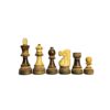 3.75” BURNT STAUNTON CHESS PIECES- WEIGHTED BOXWOOD