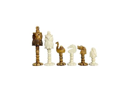 4”CAMEL BONE OWL CHESS PIECES