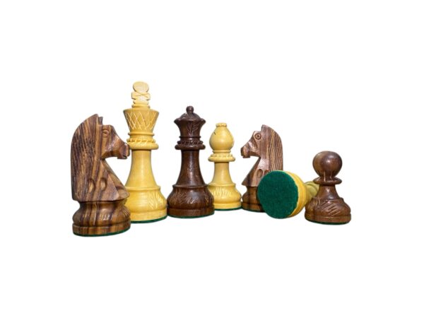 3.75” CARVED STAUNTON WEIGHTED CHESS PIECES - Image 4