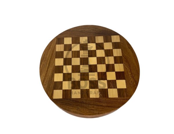 7” ROUND MAGNETIC TRAVEL CHESS SET - Image 4