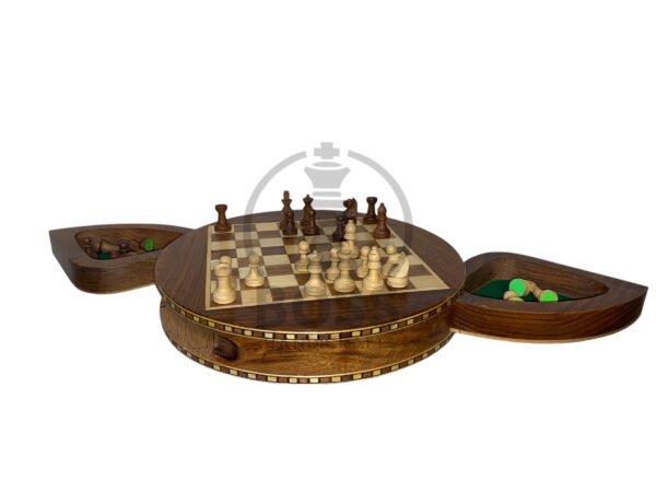 7” ROUND MAGNETIC TRAVEL CHESS SET