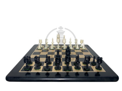 4.1” LOTUS HAND CARVED CHESS PIECES - CAMEL BONE SERIES - Image 9