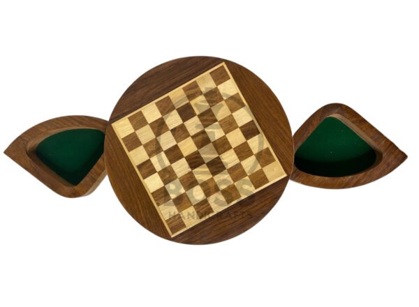 7” ROUND MAGNETIC TRAVEL CHESS SET - Image 3