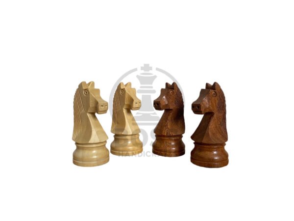 3.5” DOWN HEAD KNIGHT STAUNTON TOURNAMENT WEIGHTED CHESS PIECES - Image 5