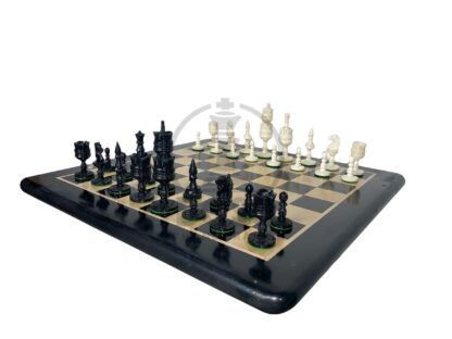 4.1” LOTUS HAND CARVED CHESS PIECES - CAMEL BONE SERIES - Image 7