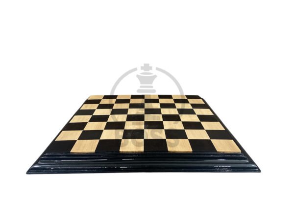 21” EBONY LUXURY CHESS BOARD WITH CARVED BORDER - Image 2