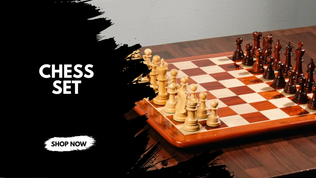 handcrafted wooden chess set
