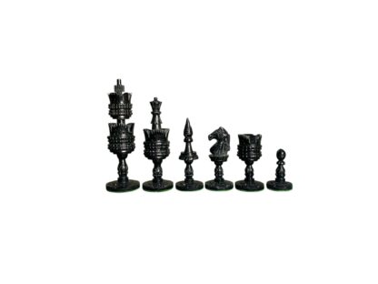 4.1” LOTUS HAND CARVED CHESS PIECES - CAMEL BONE SERIES - Image 2