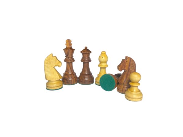 3.75” DOWN HEAD KNIGHT STAUNTON TOURNAMENT WEIGHTED CHESS PIECES - Image 4