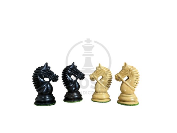 3.8” EBONY WOOD PROFESSIONAL TOURNAMENT CHESS PIECES - Image 4