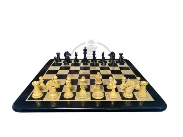 3.8” EBONY WOOD PROFESSIONAL TOURNAMENT CHESS PIECES - Image 6