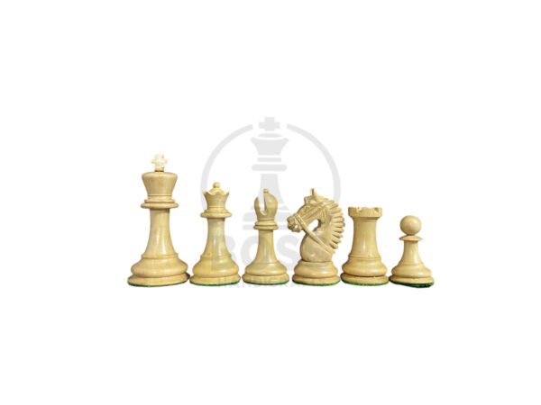 3.8” EBONY WOOD PROFESSIONAL TOURNAMENT CHESS PIECES - Image 2