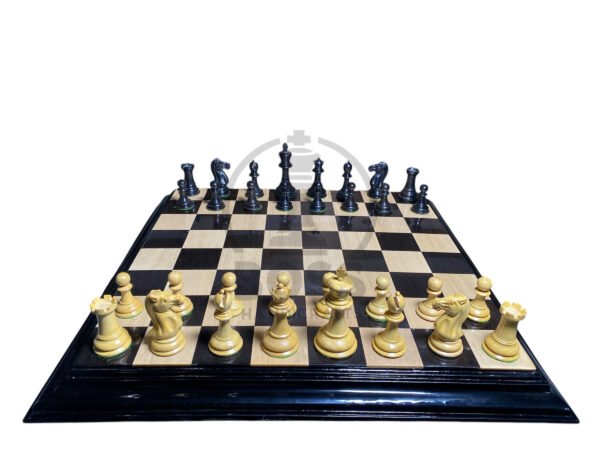 3.9” EBONY WOOD PROFESSIONAL TOURNAMENT CHESS PIECES - Image 4