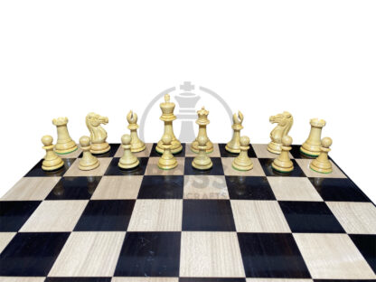 3.9” EBONY WOOD PROFESSIONAL TOURNAMENT CHESS PIECES - Image 5