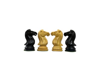 3.9” EBONY WOOD PROFESSIONAL TOURNAMENT CHESS PIECES - Image 2