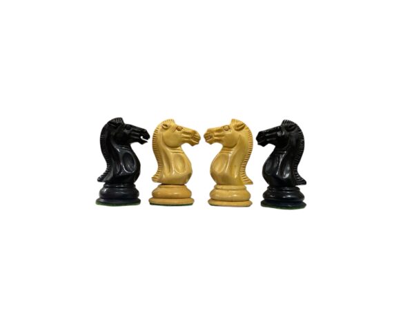 3.9” EBONY WOOD PROFESSIONAL TOURNAMENT CHESS PIECES - Image 2