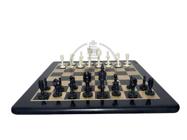 3.6” GUMAT CAMEL BONE 17” CHESS WITH EBONY WOOD CHESSBOARD - Image 2