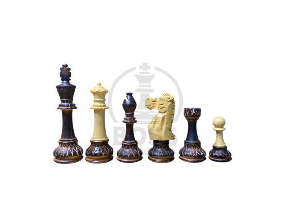 6” BURNT WOOD TOURNAMENT CHESS PIECES