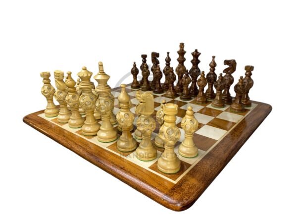 5” MAGIC BALL CHESS WITH 16” GOLDEN ROSEWOOD CHESSBOARD