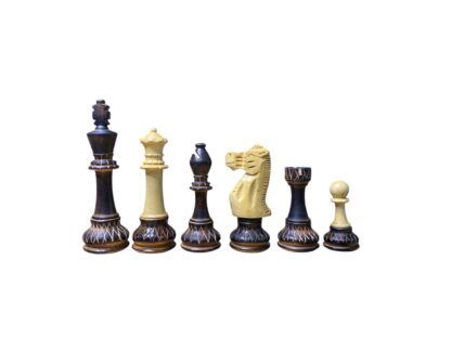 6” BURNT WOOD TOURNAMENT CHESS PIECES