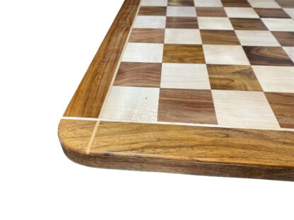 21” GOLDEN ROSEWOOD & MAPLE WOOD CHESS BOARD - 55mm SQUARE - Image 11