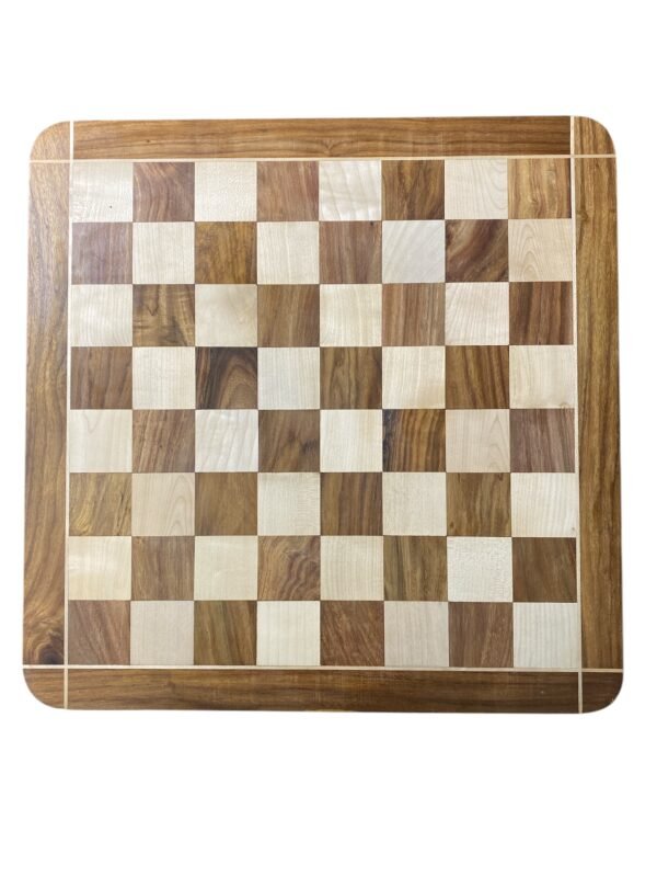 21” GOLDEN ROSEWOOD CHESS BOARD - 55mm SQUARE - Image 2