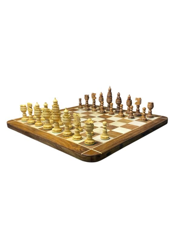 21” GOLDEN ROSEWOOD CHESS BOARD - 55mm SQUARE - Image 8