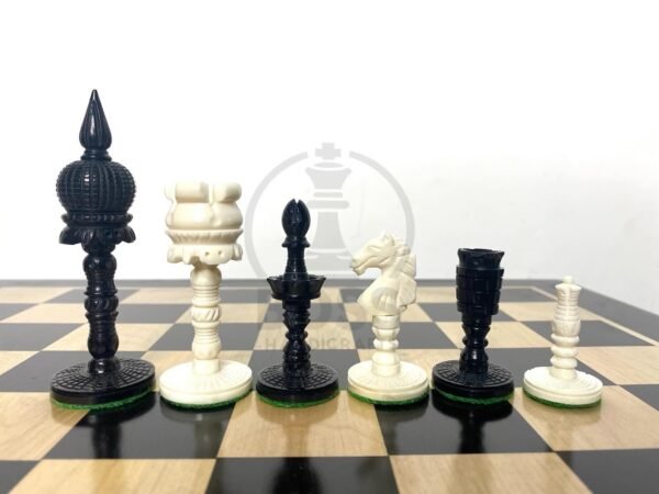 3.6” GUMAT CAMEL BONE 17” CHESS WITH EBONY WOOD CHESSBOARD - Image 12