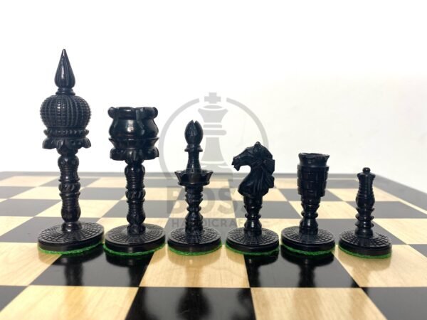 3.6” GUMAT CAMEL BONE 17” CHESS WITH EBONY WOOD CHESSBOARD - Image 9