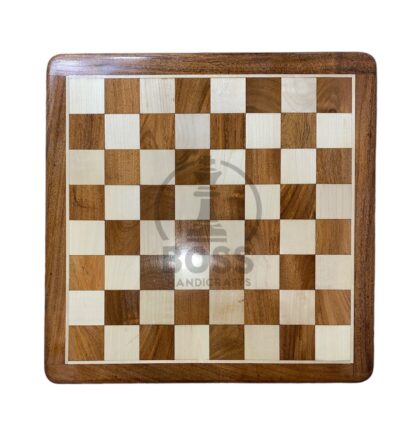 3.75”CARVED STAUNTON WEIGHTED CHESS WITH 16” GOLDE ROSEWOOD CHESS BOARD - Image 11