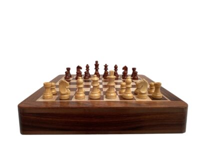 10” FLAT DRAWER TRAVEL MAGNETIC CHESS SET - Image 6