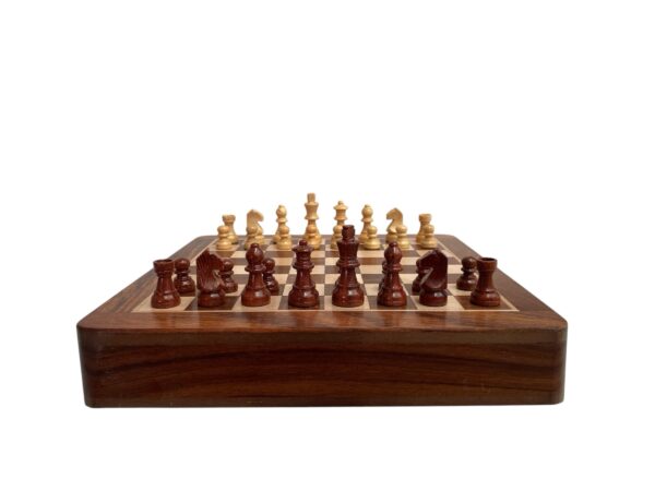 10” FLAT DRAWER TRAVEL MAGNETIC CHESS SET - Image 4