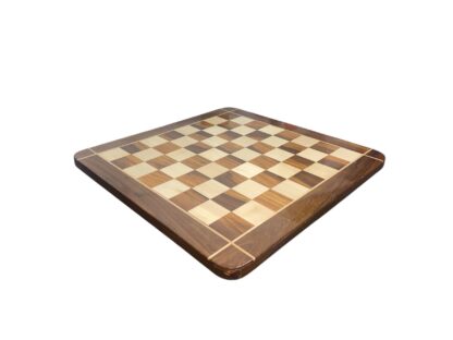21” GOLDEN ROSEWOOD & MAPLE WOOD CHESS BOARD - 55mm SQUARE - Image 2