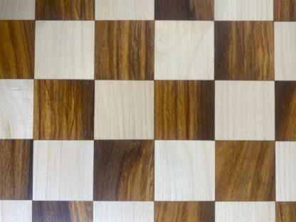 21” GOLDEN ROSEWOOD & MAPLE WOOD CHESS BOARD - 55mm SQUARE - Image 6