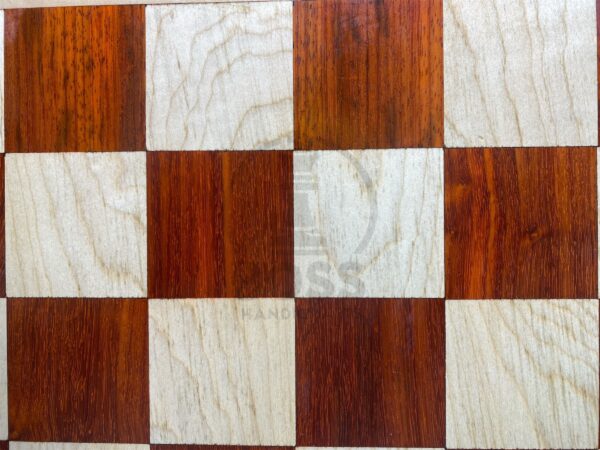 21” PADAUK (BUD) WOOD CHESSBOARD 55 mm SQUARE - Image 3