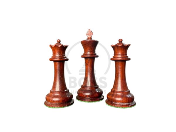 4.7” STAUNTON STANDING KNIGHT WEIGHTED CHESS PIECES WITH EXTRA QUEENS - Image 7