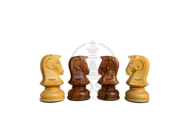 3.8” 1950s’ DUBROVNIK TRIPLE WEIGHTED CHESS PIECES - Image 4