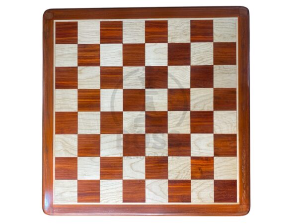21” PADAUK (BUD) WOOD CHESSBOARD 55 mm SQUARE - Image 2